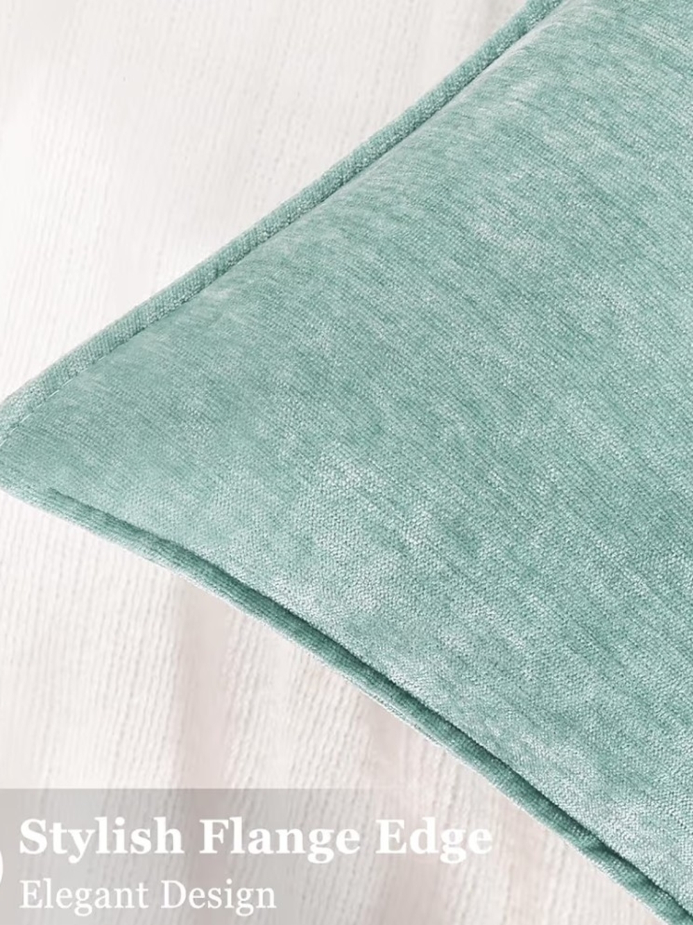 Set Of 2 Aqua Haze Plush Throw Pillow Covers Size 20 X 20 - Picture 3 of 3